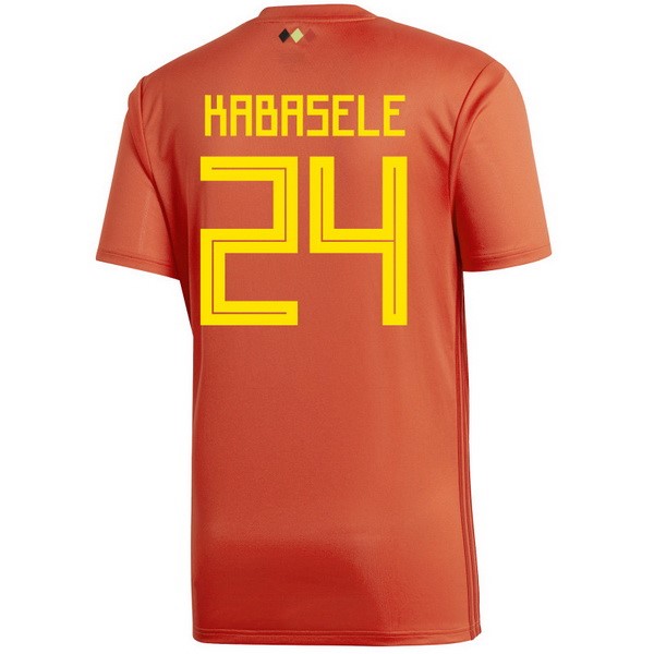 Camiseta Bélgica 1ª Kabasele 2018 Rojo